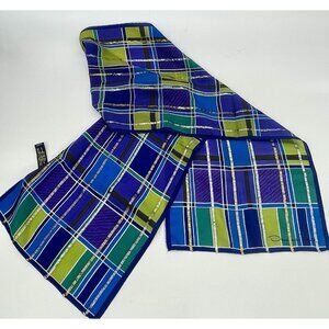 OSCAR DE LA RENTA Womens 100% Silk Rectangle Scarf Multicolor‎ 52"x11" Designer
